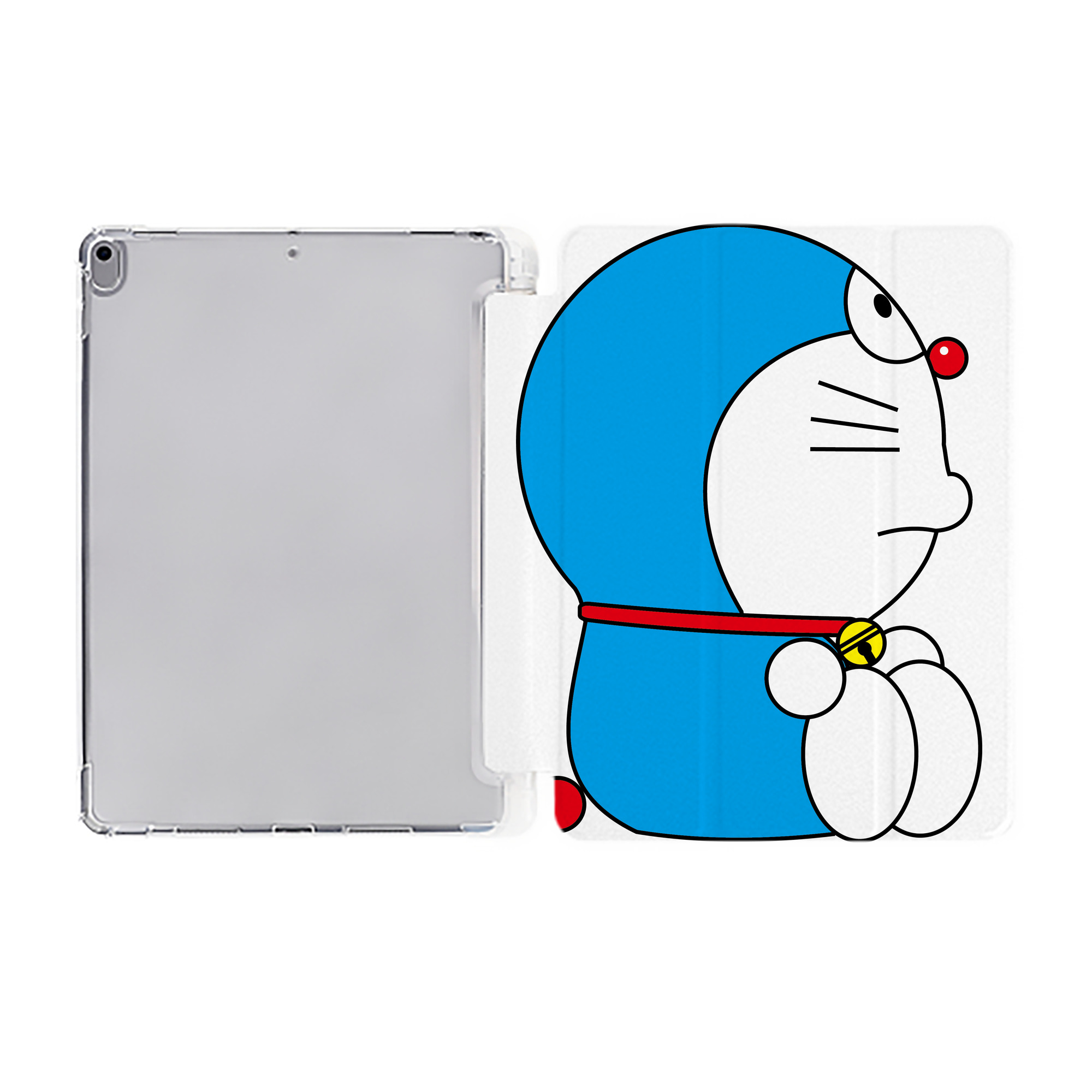 （画像用） ドラえもん Doraemon IPad ケース ペン収納付き 三つ折りスタンド PUレザー×シリコン 対応機種9.5/10.5/10.9インチ